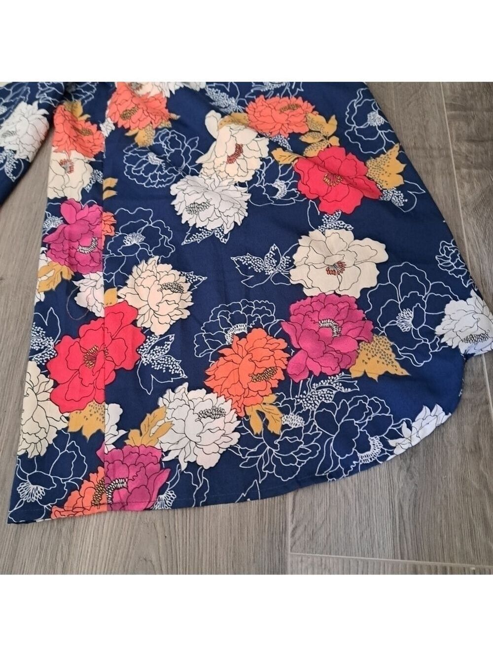 BAND OF THE FREE bold floral palazzo pant jumpsuit coastal lined padded top LG - Picture 8 of 10